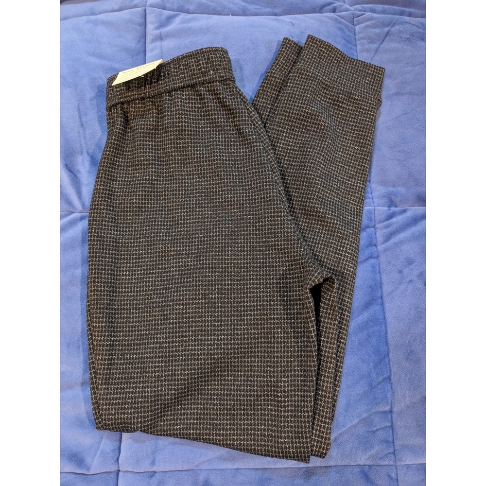 Max Studio Pull-On Jogger Black Grey Knit Tapered Ankle Pockets NWT - Size XS